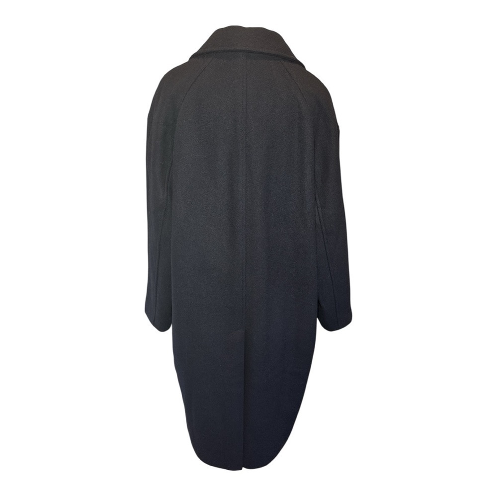 NWT Zara Wool Blend Oversized Long Coat Navy Blue Minimalist Chic Sz XS-S - Picture 5 of 9